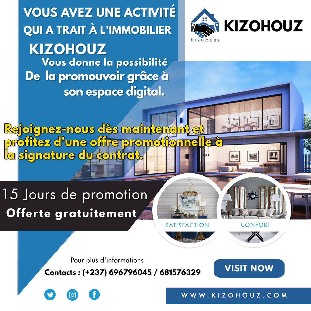 Faites promouvoir votre activité sur Kizohouz